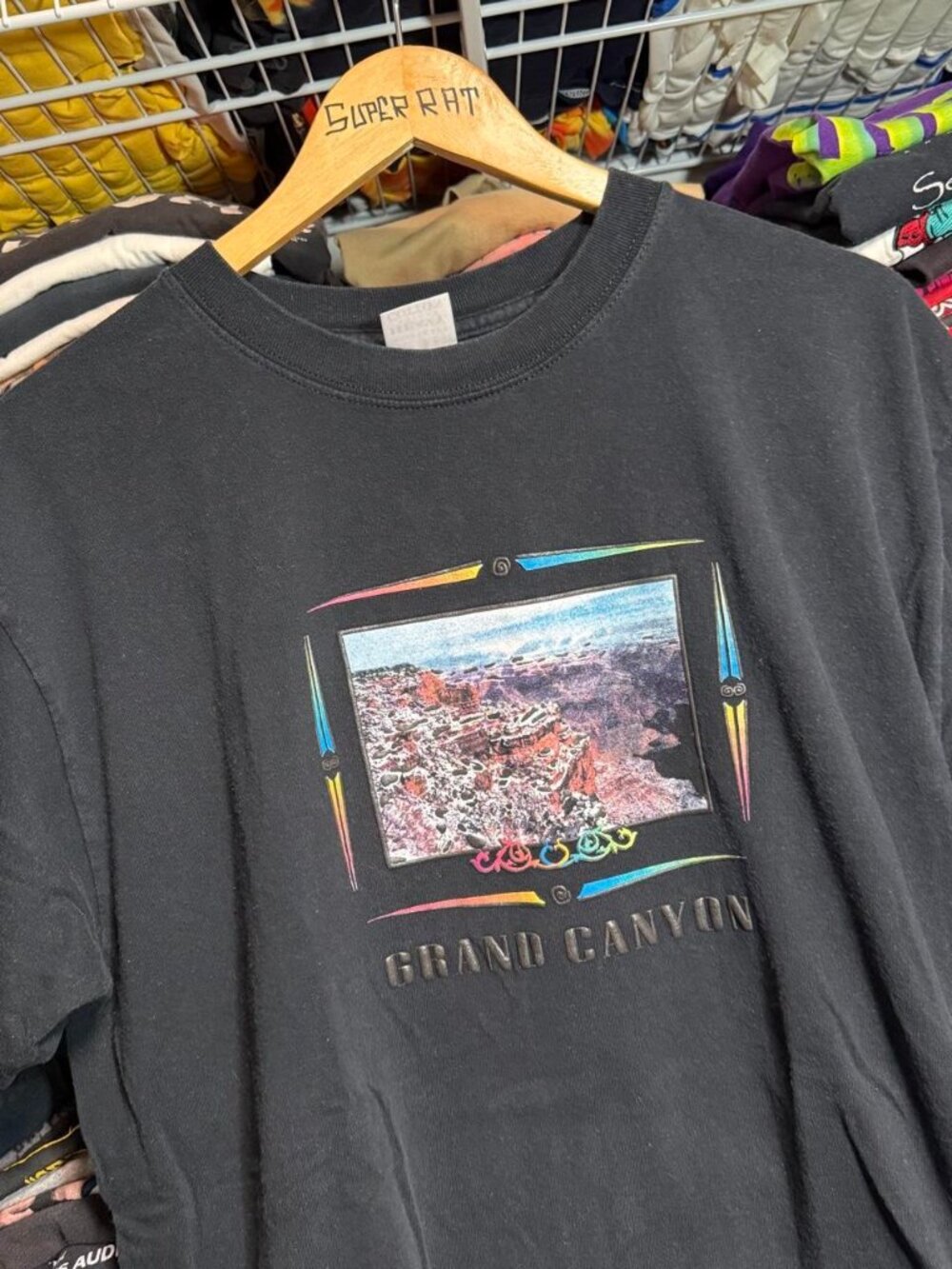 Y2K vintage Grand Canyon travel graphic t shirt black